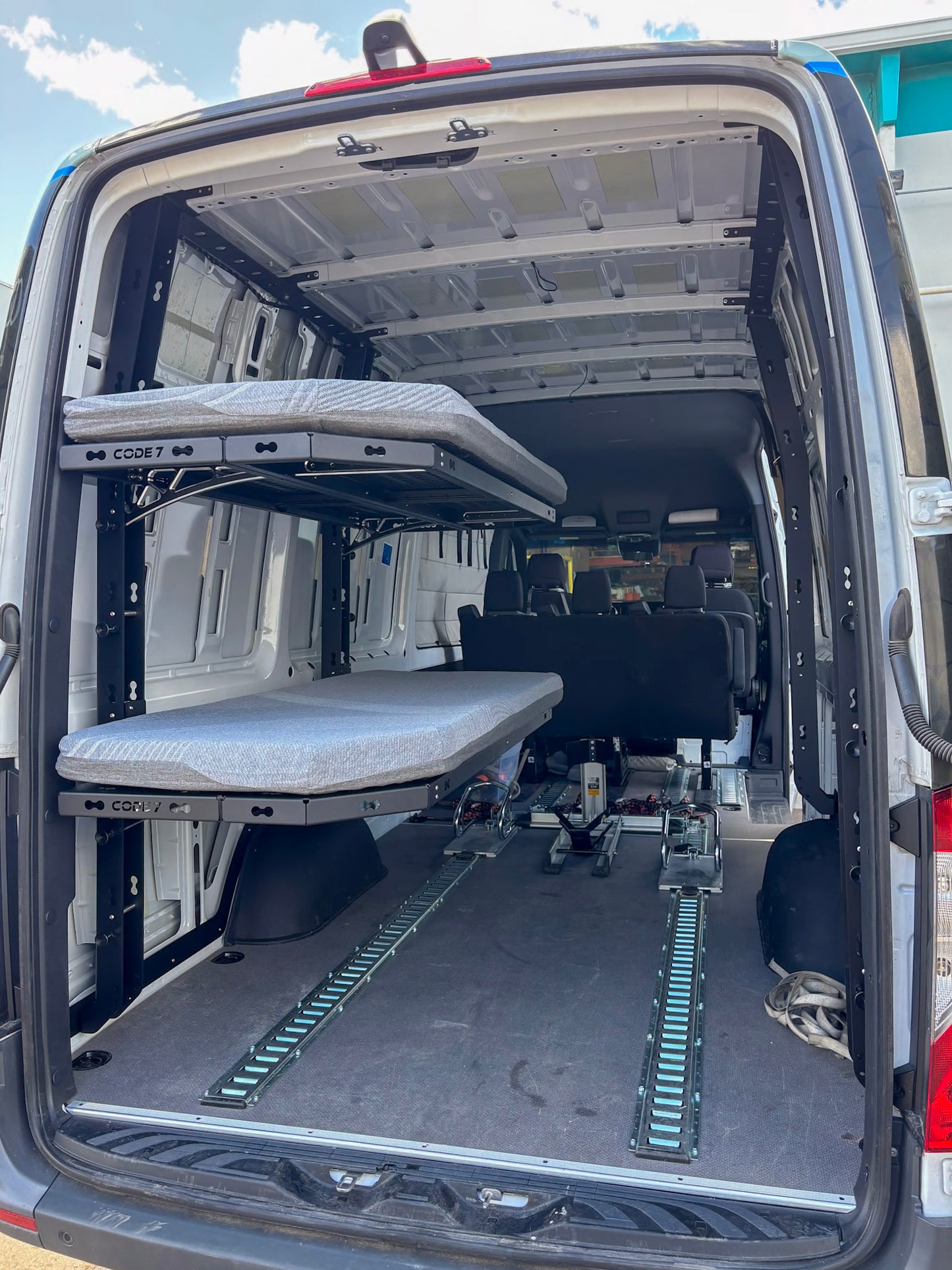 Code 7 Adjustable Bed System — Mercedes Sprinter (2019+ High Roof)