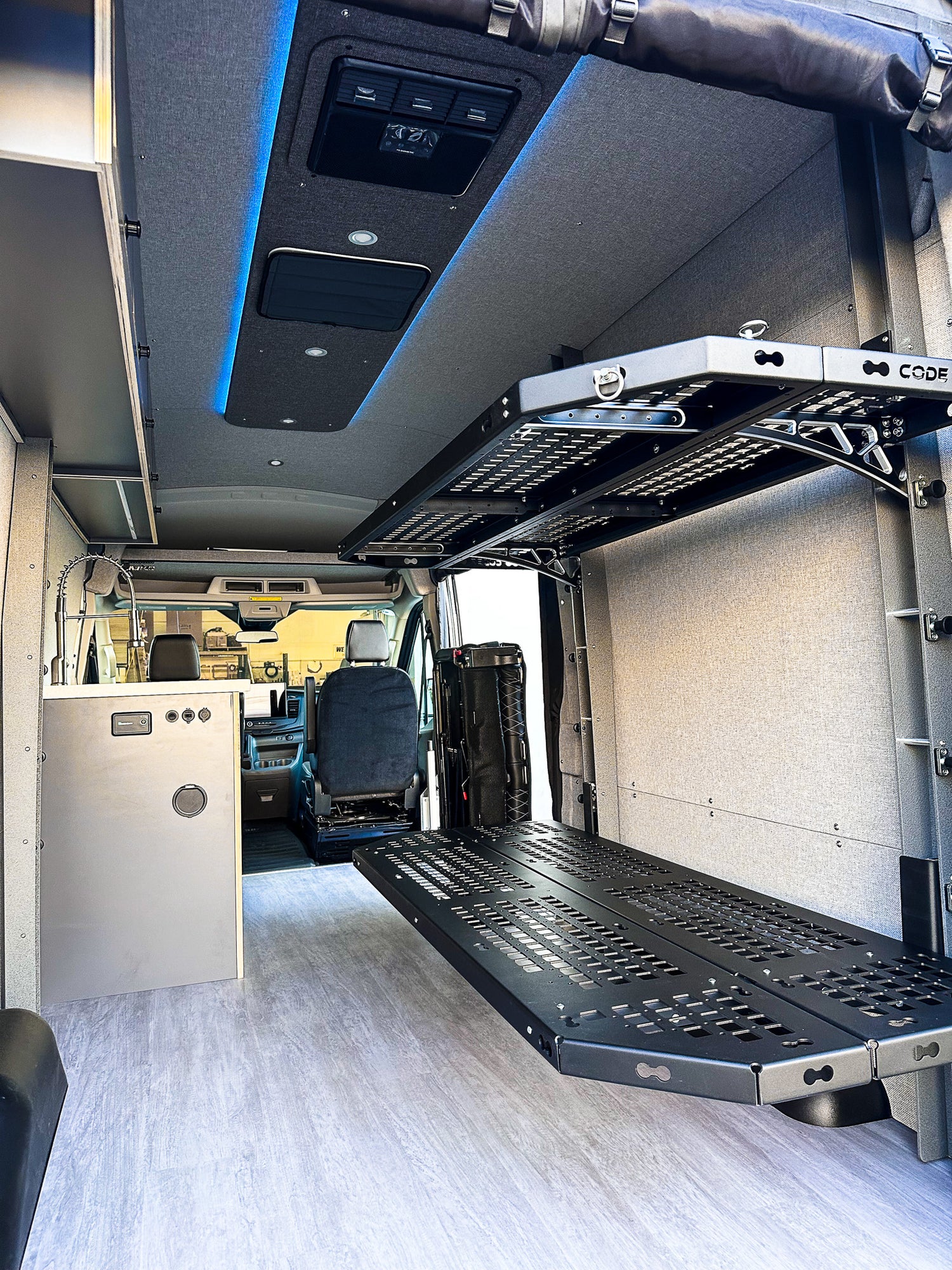 Code 7 transit bed system - flat platform