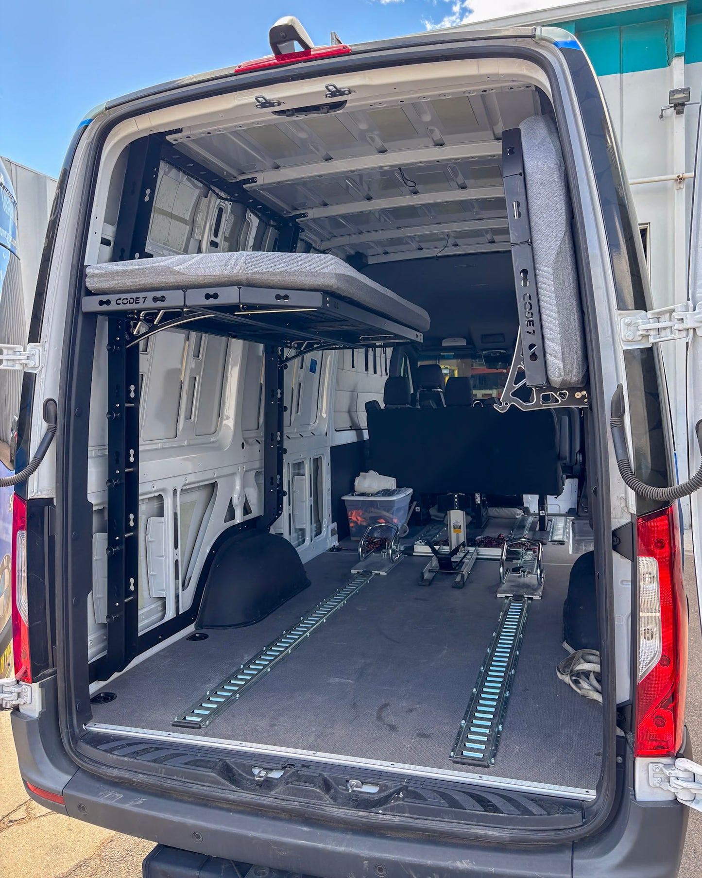 Code 7 Adjustable Bed System — Mercedes Sprinter (2019+ High Roof)